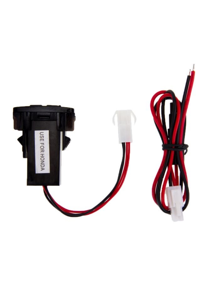 2 Ports USB Car Charger Adapter For Honda Cars multicolor