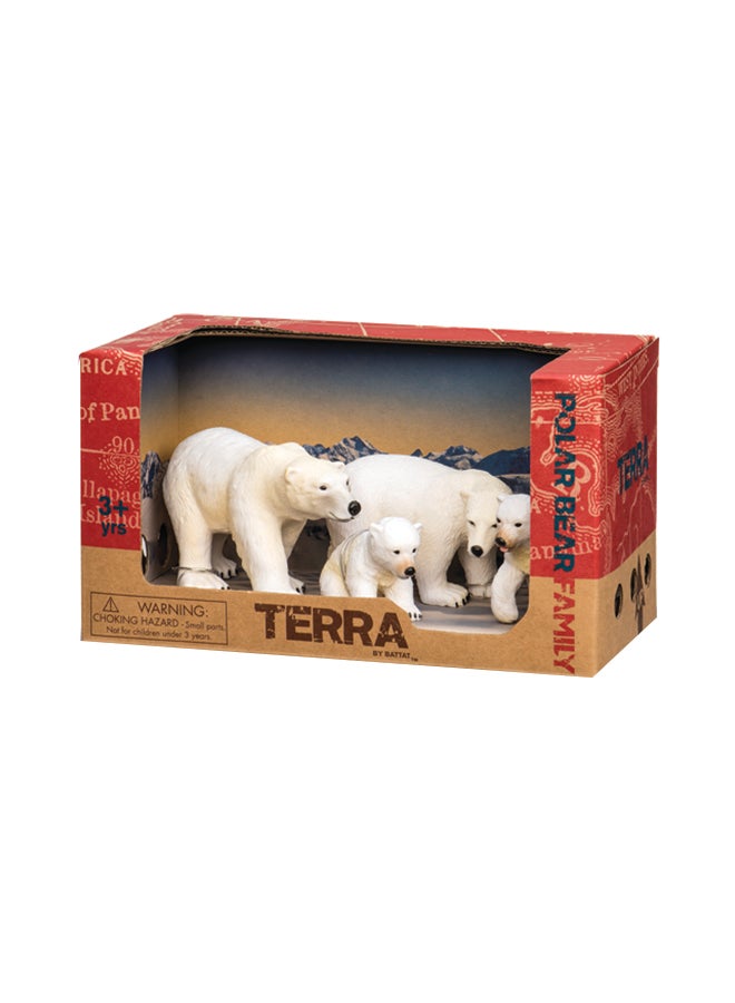 Terra by Battat 4-Piece Polar Bear Family Set 20.3x11.4x10.8cm  - Image 3