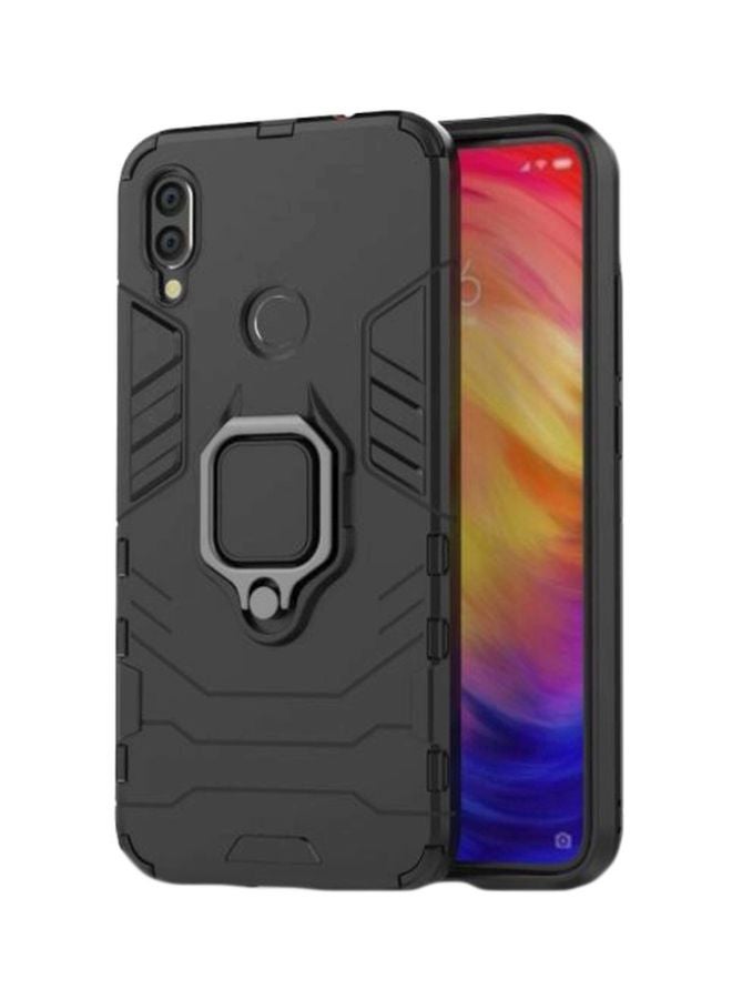 Ring Holder Protective Case Cover For Xiaomi Redmi Note 7 Black - Image 1
