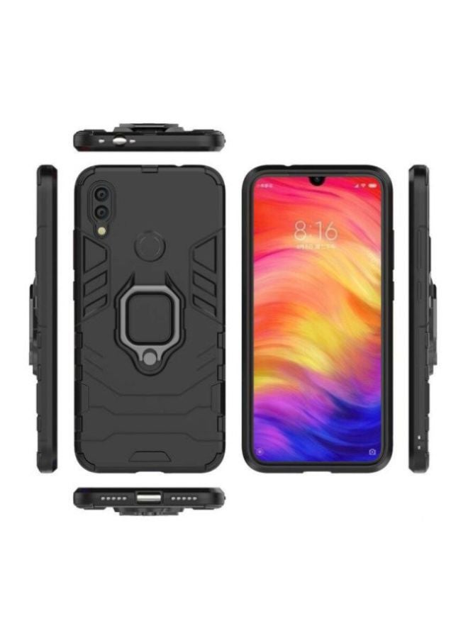 Ring Holder Protective Case Cover For Xiaomi Redmi Note 7 Black - Image 4