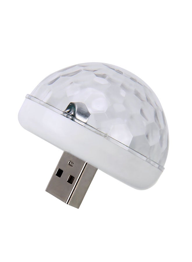 مصباح صغير لتزيين السيارة بإضاءة LED متعددة الألوان RGB ومزود بمنفذ USB للشحن يناسب جميع السيارات - Image 1