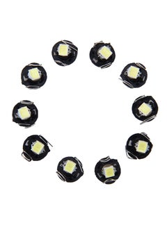 مجموعة لمبات مدببة T3 لمصباح مؤشر LED لمجموعة أجهزة القياس بلوحة عدادات السيارة بقوة 0.5 وات من 10 قطع