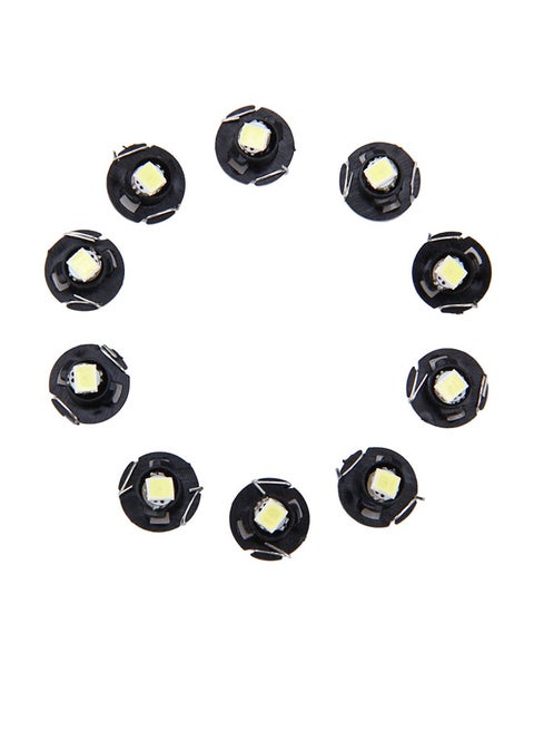 10-Piece 0.5W T4.2 Wedge Instrument Panel LED Light Dashboard Gauge Cluster Indicator Lamp Bulb