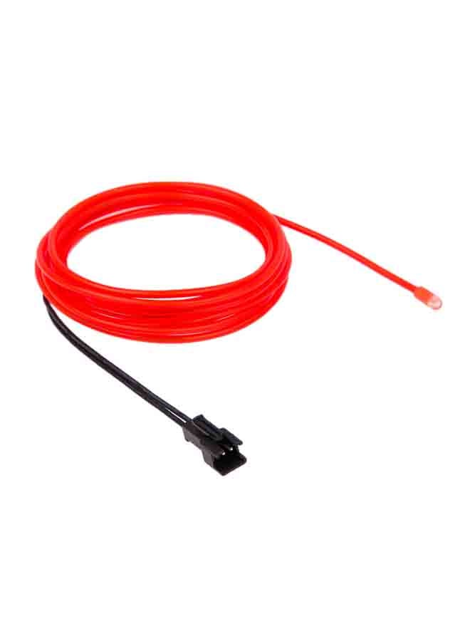 Generic EL Cold Red Light Waterproof Round Flexible Car Strip Light With Driver For Car Decoration  - Image 1