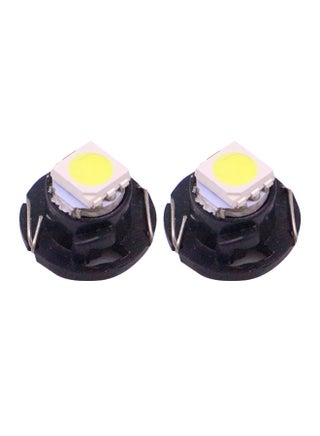 طقم مصابيح LED للوحة عدادات السيارات من نوع SMD 5050 بضوء أبيض T4.7 وقدرة 0.2 وات وقوة 12 لومن وضوء LED واحد، من قطعتين - v1569501104/N30337864A_1