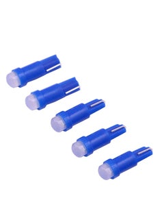 5-Piece T5 0.5W 20LM Blue COB LED Instrument Light For Vehicles