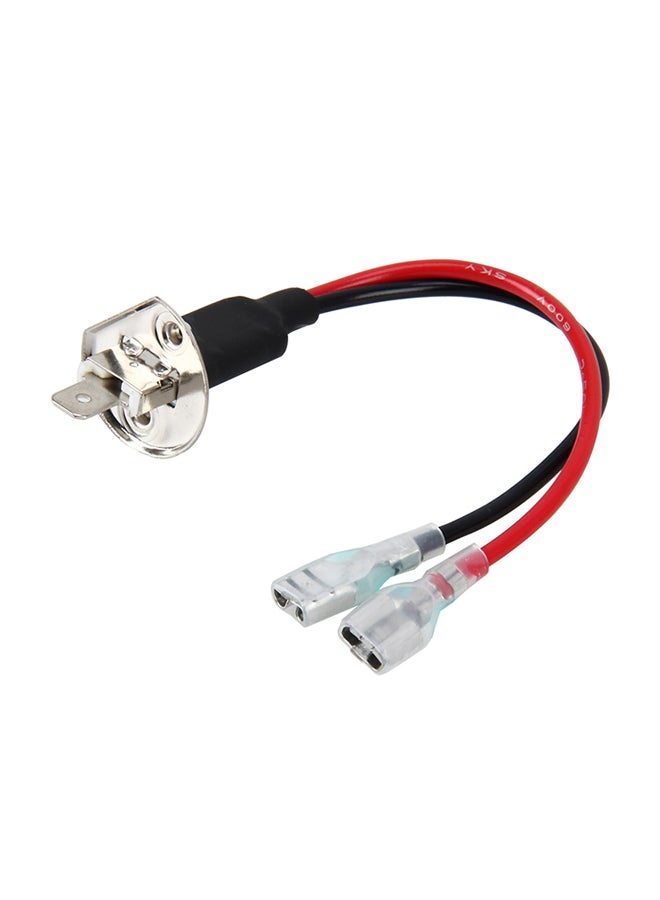 Generic - 2-Piece Universal H1 Conversion Bulb Harness Wire Plugs Power Wire Adapter Connectors - Image 1