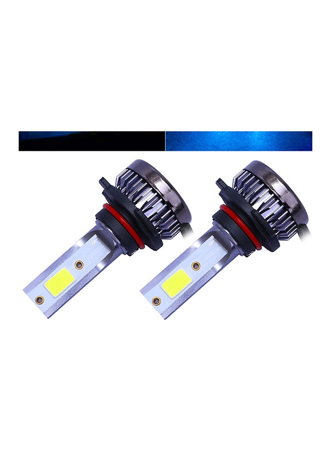 Generic 2-Piece 9005 DC9-36V 36W 8000K 6000LM IP68 Car Motorcycle Mini COB LED Headlight Lamps  - Image 1