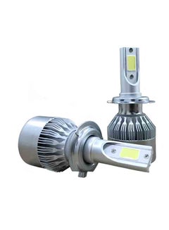 2-Piece C9 H7 18W 1800LM 6000K Waterproof IP68 Car Auto LED Headlight With 2 COB LED Lamps