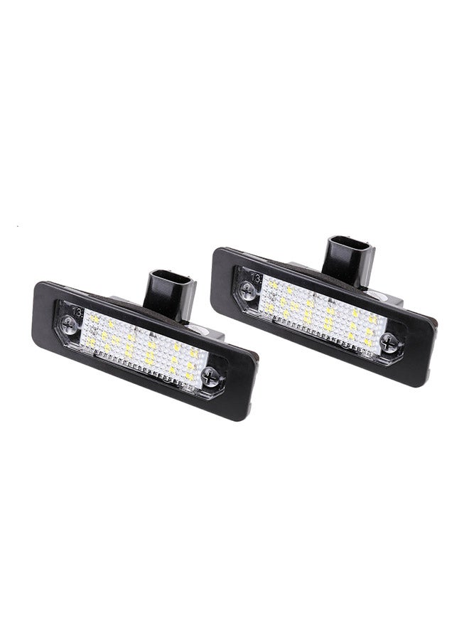 Generic 2-Piece 3W 150LM 6000K LED License Plate Light 18LEDs SMD-3528 Bulbs Lamps For Ford Mustang 2010-2014 - Image 1
