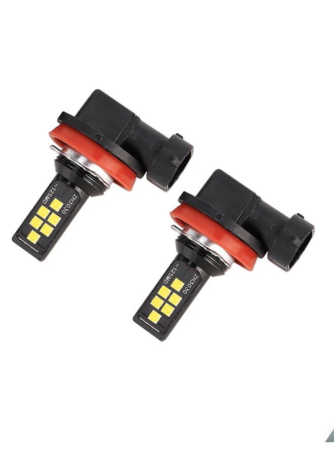 2-Piece H11 DC9-16V 3.5W 6000K 320LM Car Auto Fog Light 12LEDs SMD-ZH3030 Lamps With Constant Current - Image 1