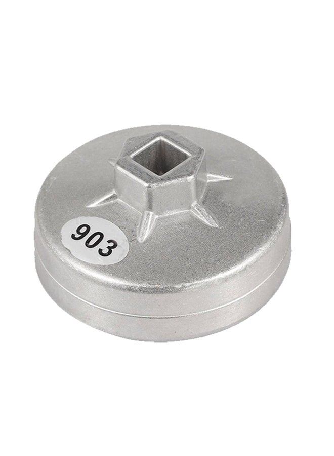 أداة إزالة فلتر الزيت على شكل رأس لمفتاح الربط بـ 14 ثلم داخلي مصنوعة من الألومنيوم - Image 1