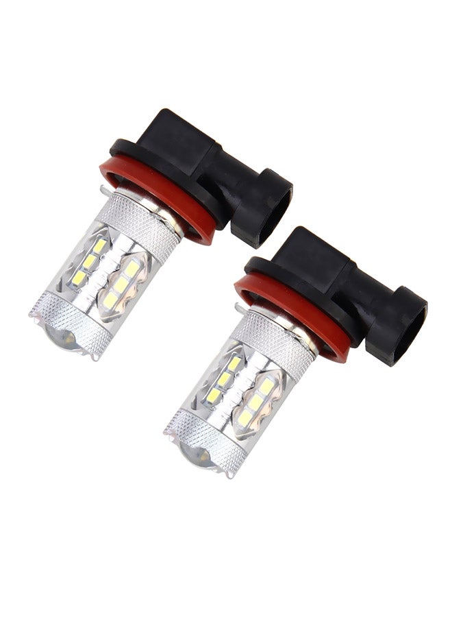 2-Piece H11 H8 5W 250LM Auto Car Fog Lights With 16 SMD-2835 LED Bulbs - Image 1