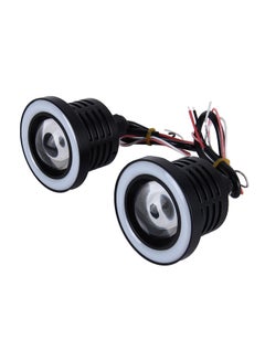2-Piece 3 Inch 10W 900 LM 6000K Car Fog Lights With Colorful Angle Eye Light
