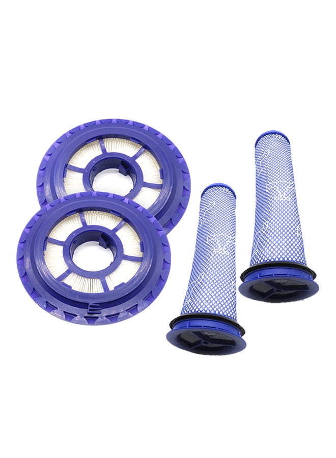 Pack Of 4 Pre Filter And Post Filter Replacement For Dyson Vacuum Cleaner DW2308 Blue  - Image 1