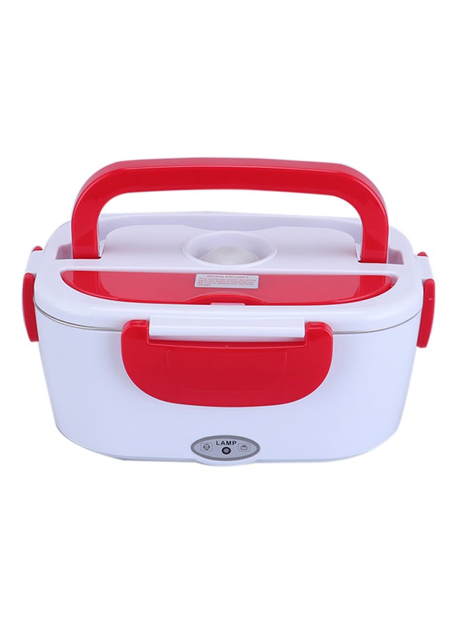 Portable Electric Heating Lunch Box Container Red/White 238 x 170 x 108mm 