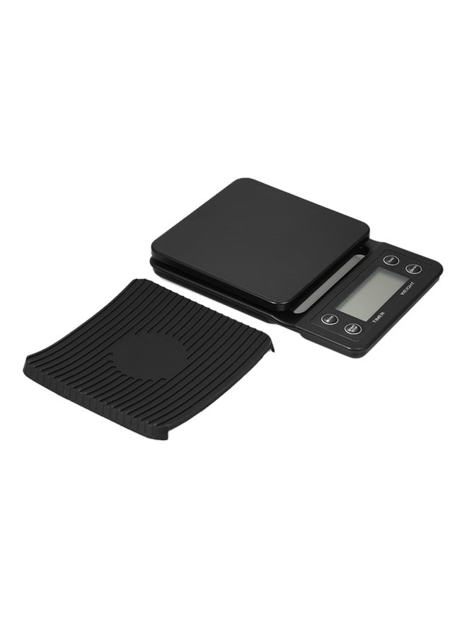 ماركة غير محددة - ميزان كهربائي لإعداد القهوة بالتقطير بشاشة LCD مزود بمؤقت أسود 5كيلوجرام - Image 1
