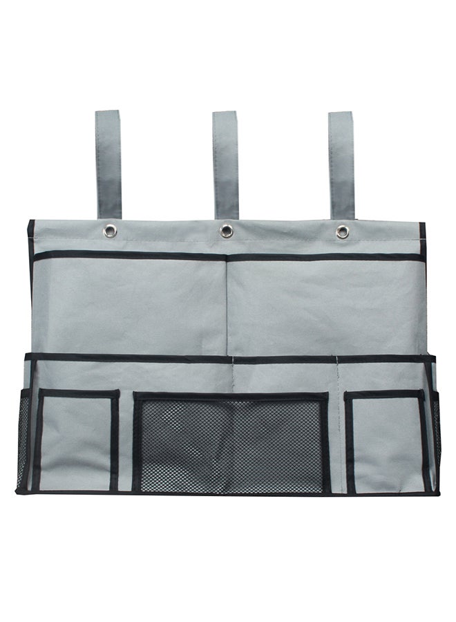Generic - Hanging Storage Bag Bedside Storage Organizer Bedside Caddy Grey - Image 1