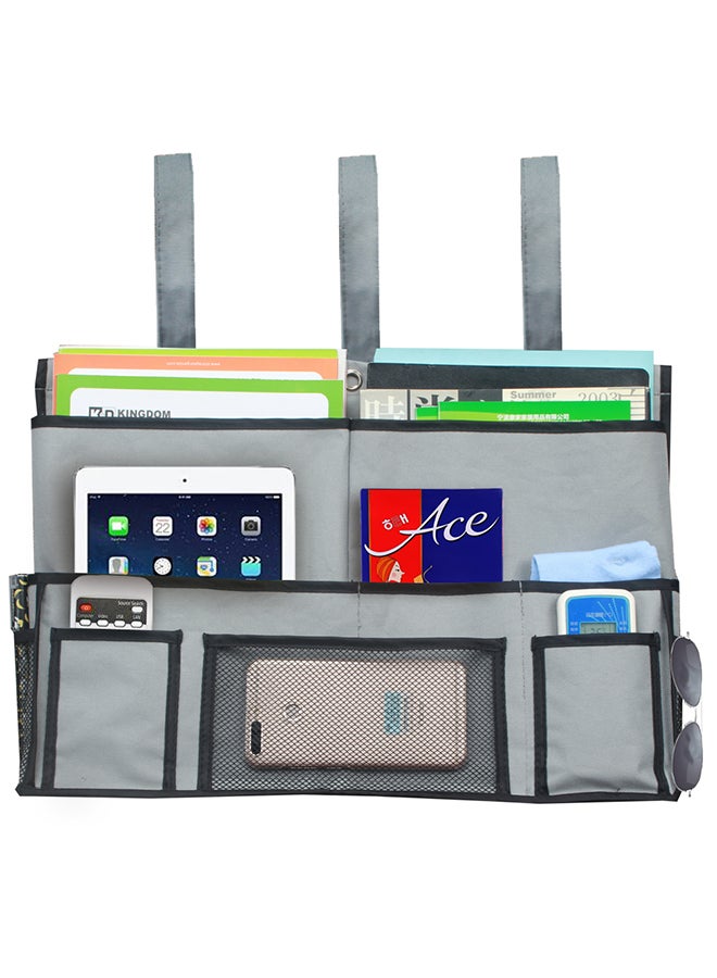 Generic - Hanging Storage Bag Bedside Storage Organizer Bedside Caddy Grey - Image 1