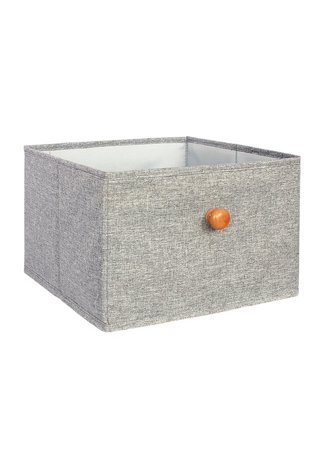 Generic - Fabric Storage Box Closet Organizer Drawer Storage Cube Bins Basket Drawer Container Grey - Image 1
