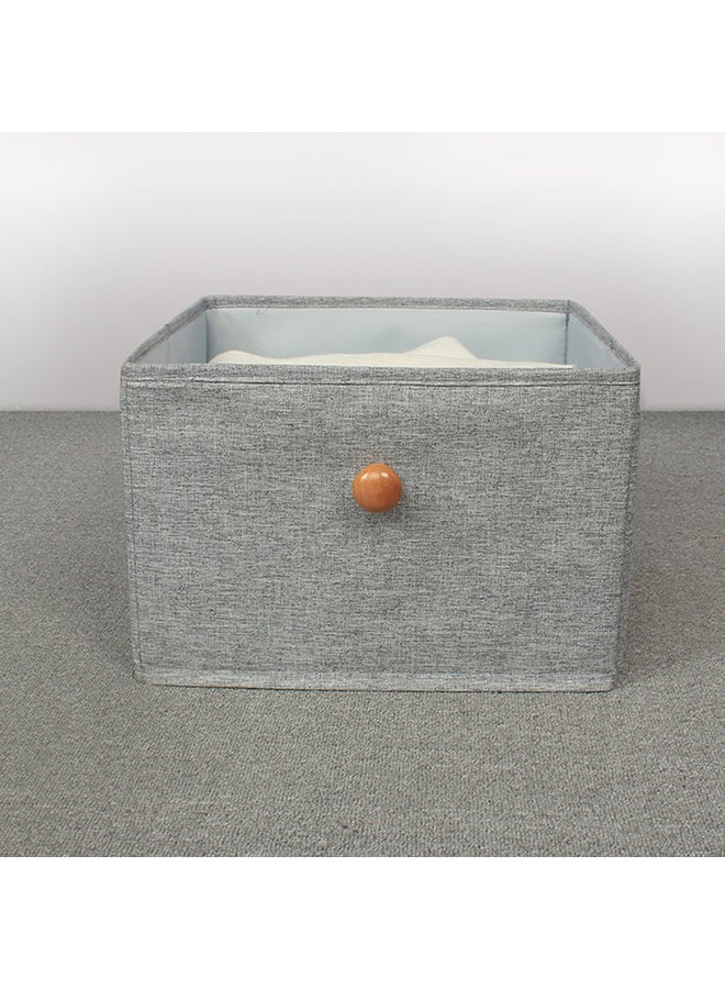 Generic - Fabric Storage Box Closet Organizer Drawer Storage Cube Bins Basket Drawer Container Grey - Image 1