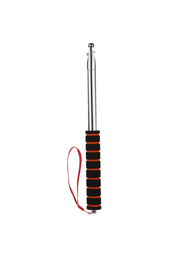 Stainless Steel Telescopic Flag Pole Black & Orange - Image 1