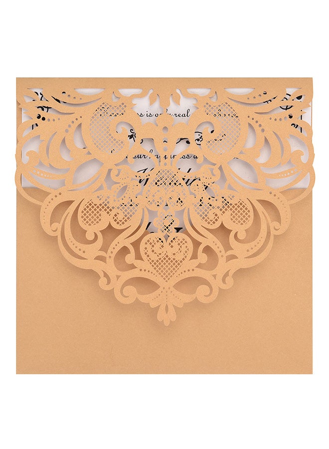10-Piece Paper Floral Pattern Decorative Invitation Card Set D1226 217cm - Image 1