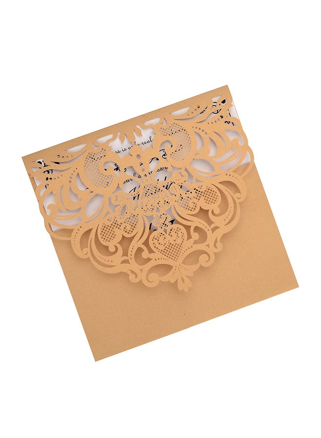 10-Piece Paper Floral Pattern Decorative Invitation Card Set D1226 217cm - Image 2