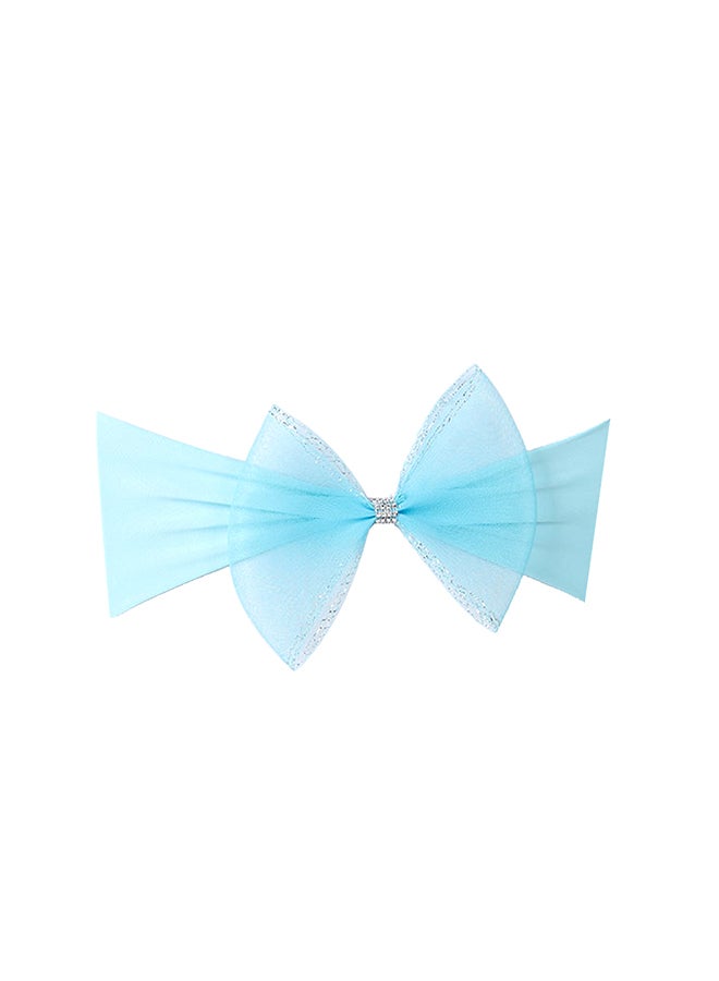 Elastic Chair Ribbon Tie Band Blue  - Image 1