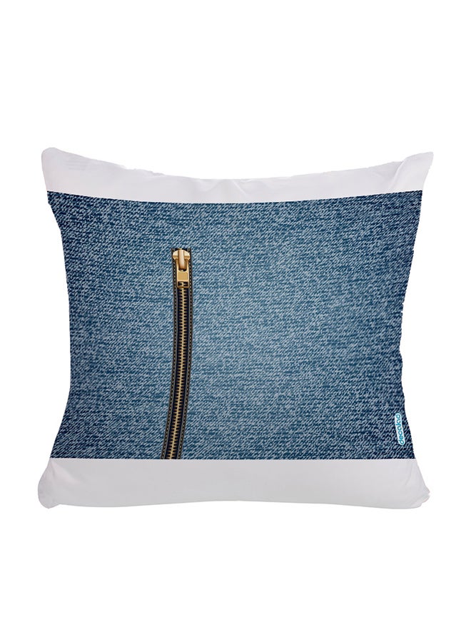 ديكالاك وسادة زينة بطبعة سحاب أزرق / ذهبي / أبيض 45 x 45سم