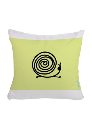 Snail Print Decorative cushion cover polyester Yellow/White 45x45cm - v1569503012/N30240761A_1