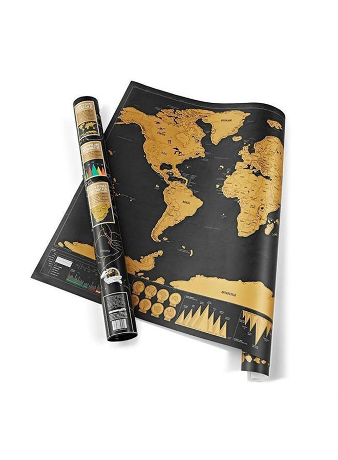 Foil Layer Coating Travel Scrape Off World Map Multicolour 82.5x59.4x0.2centimeter - Image 2