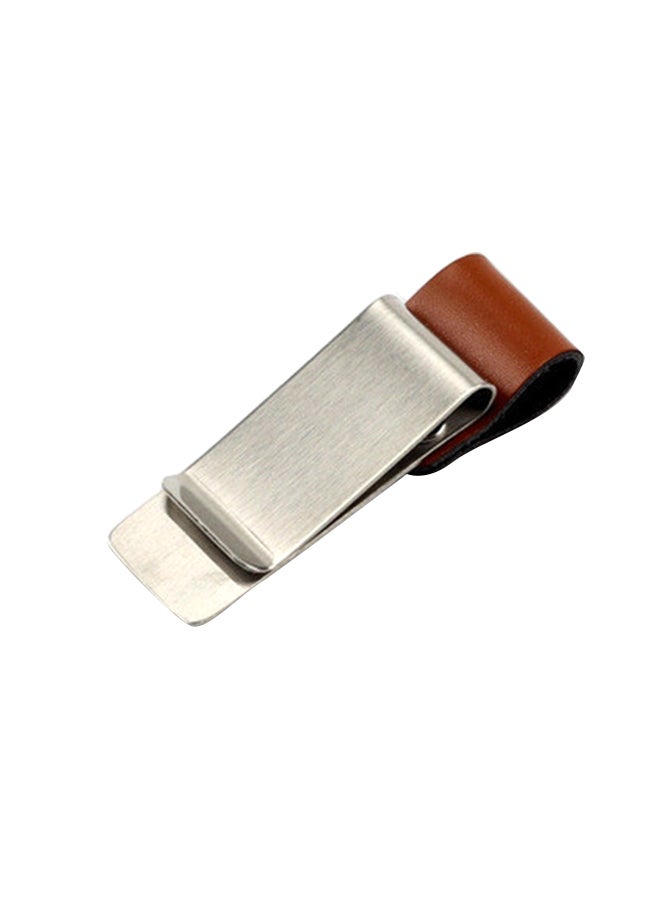 Generic Metal Pencil Clip Notebook Pen Holder Brown 