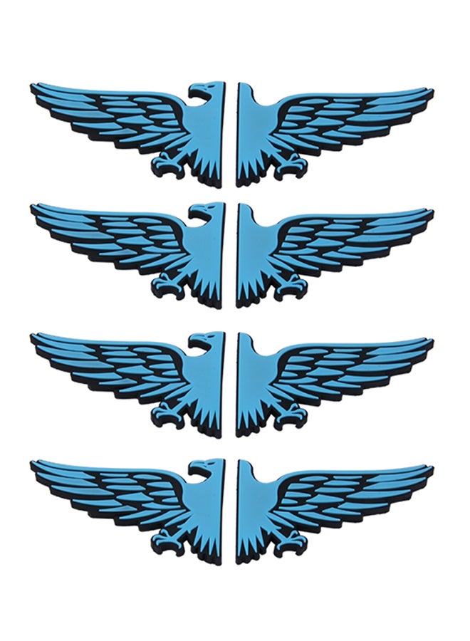 Generic 8-Piece Hawk Shape Anti-Scratch Car Door Guard Decorative Sticker