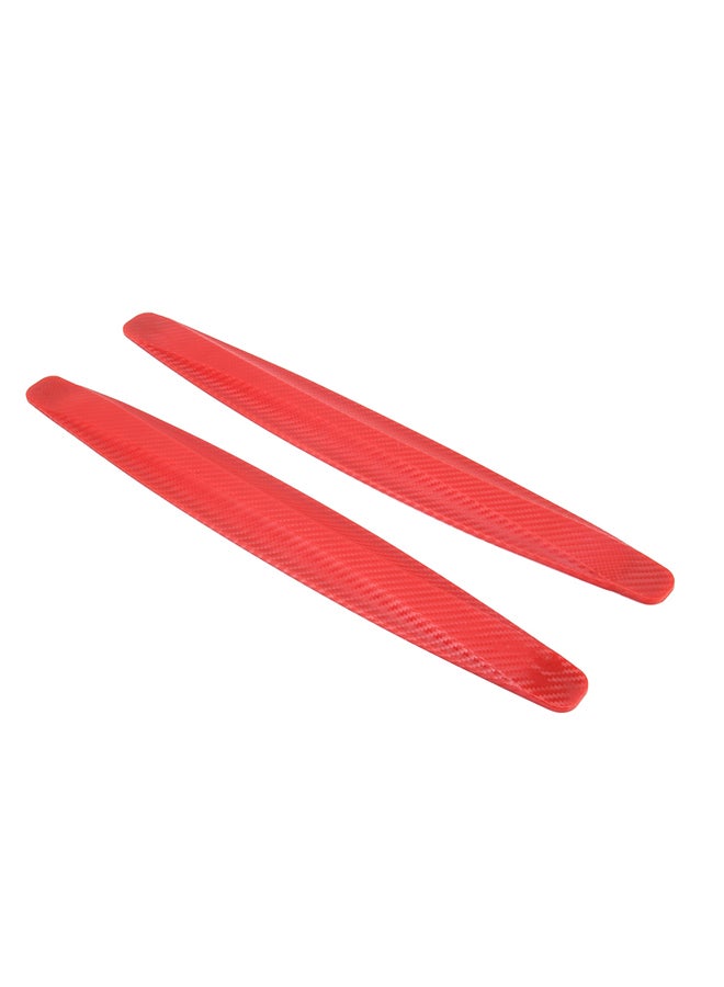 2-Piece Universal Car Body Carbon Fiber Bumper Guard Protector Sticker