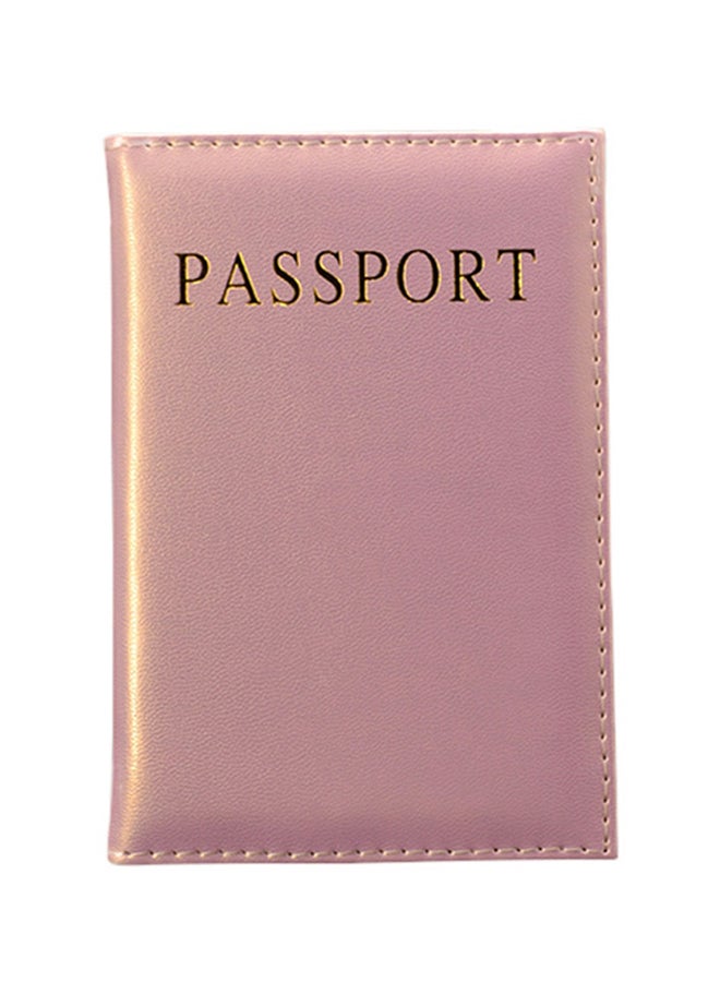 Generic - Square Shape Solid Color Passport Case Wallet Pink - Image 1