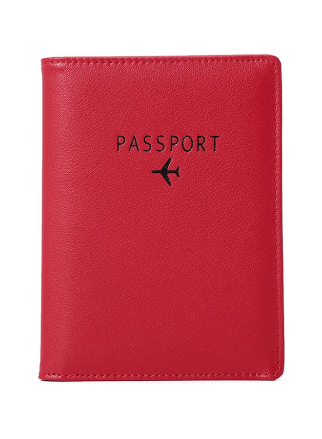 Solid Color Multifuntional Passport Wallet Red