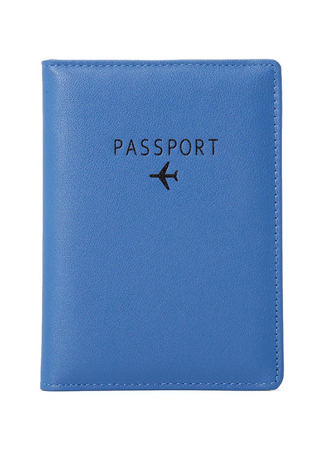 Generic - Square Shape Solid Passport Holder Blue - Image 1