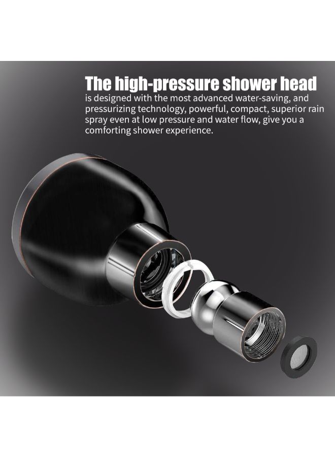 Generic - Adjustable Swivel Shower Head Black 11 x 7.5 x 7.5centigram - Image 1