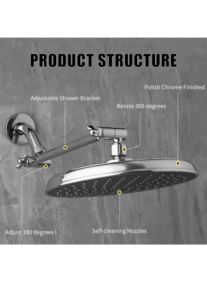 Adjustable Arm Shower Head Silver 30 x 9 x 30centigram  - Image 2