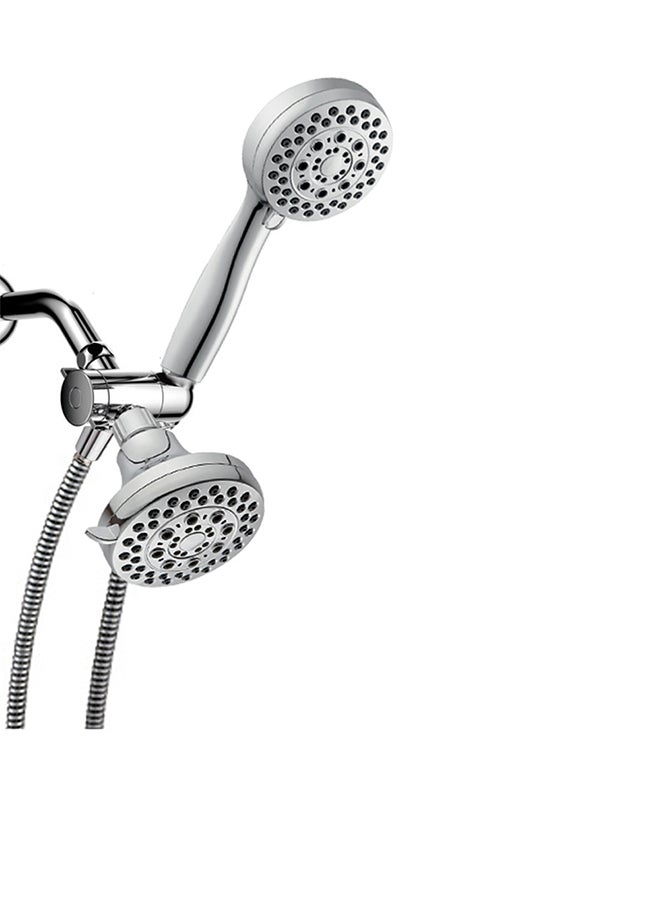 5-Spray Setting Handheld Shower Head Set Silver 22 x 10 x 21.9centigram - Image 1