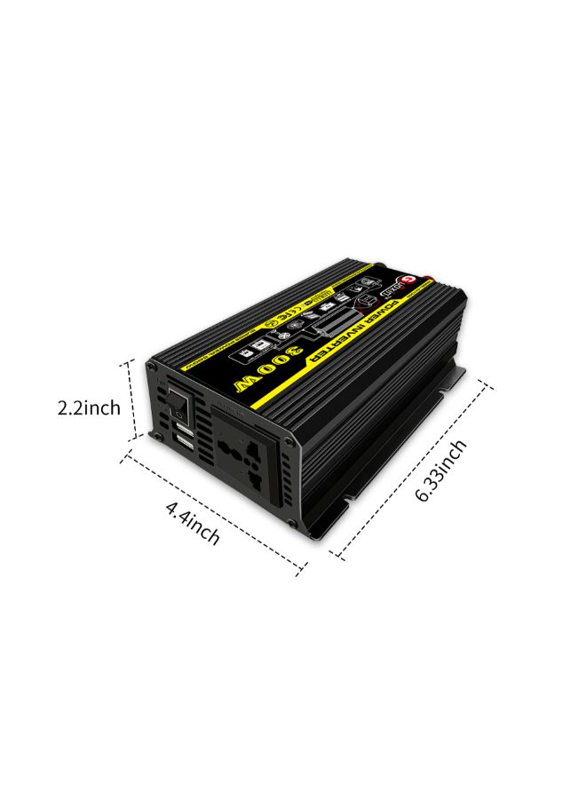 Generic High Frequency Modified Sine Wave Inverter With Dual USB Port Battery Clip Black 18.7 x 10 x 14.5centimeter  - Image 3