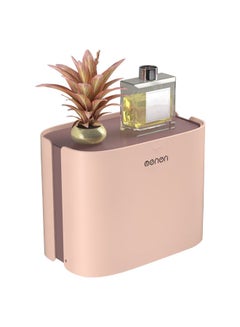 MENGNI Wall Mounted Paper Towel Dispenser Pink 22.5x14x17.5cm 