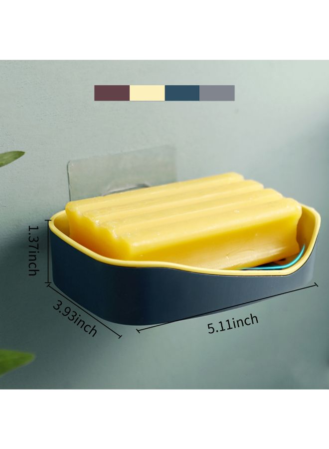 حامل صابون يثبت بالحائط أصفر 13 x 3.5 x 10سنتيغرام - Image 2