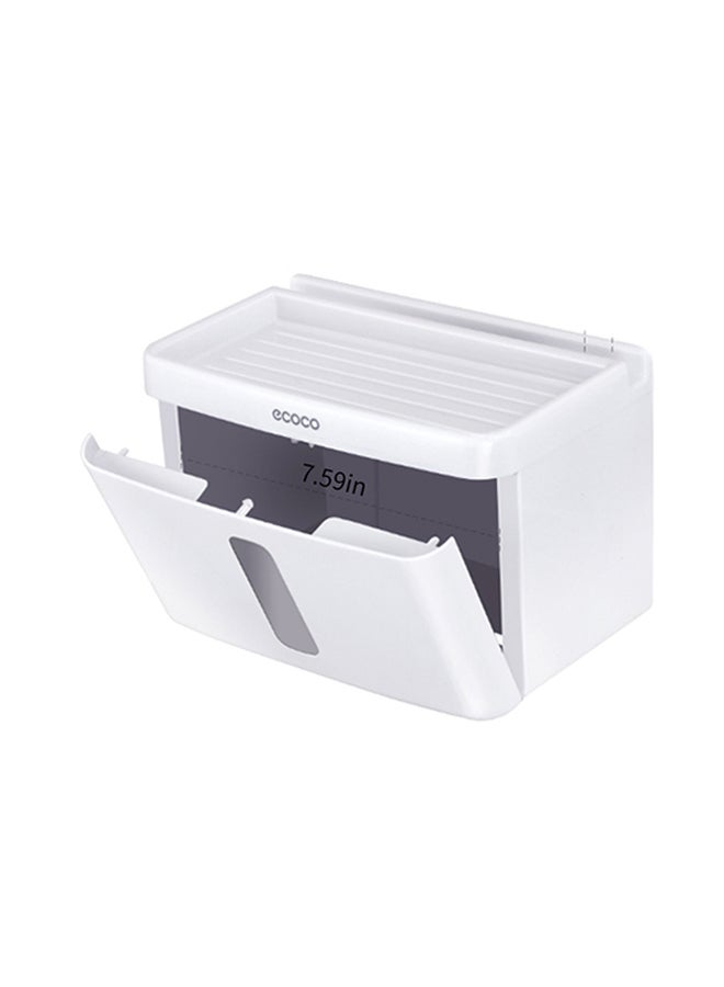 ecoco - Wall Mounted Paper Towel Dispenser White 22.3x14x15cm - Image 1