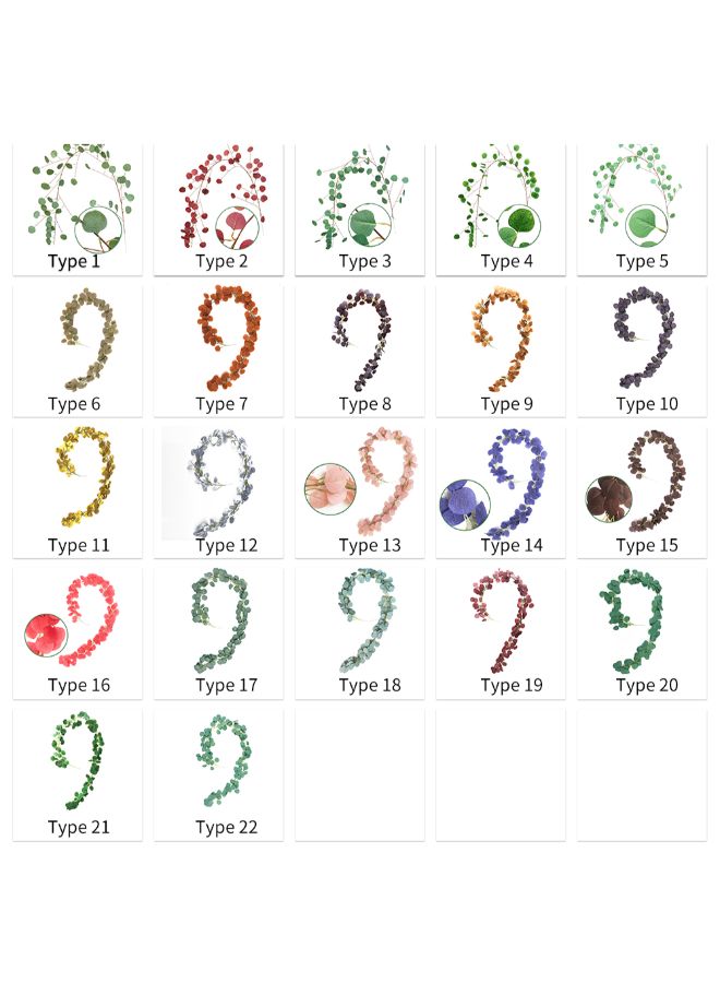 Generic Natural Artificial Hanging Garland Autumn Leaves Gold 35 x 4 x 35centimeter  - Image 3