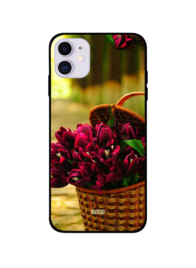 RUSSO Protective Case Cover For iPhone 11 Flowers Basket