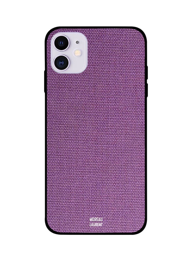 Moreau Laurent Protective Case Cover For iPhone 11 Purple Jeans Cloth Pattern