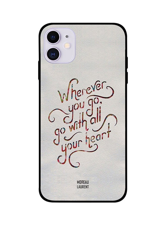 Moreau Laurent - Protective Case Cover For Apple iPhone 11 Grey/Brown - Image 1