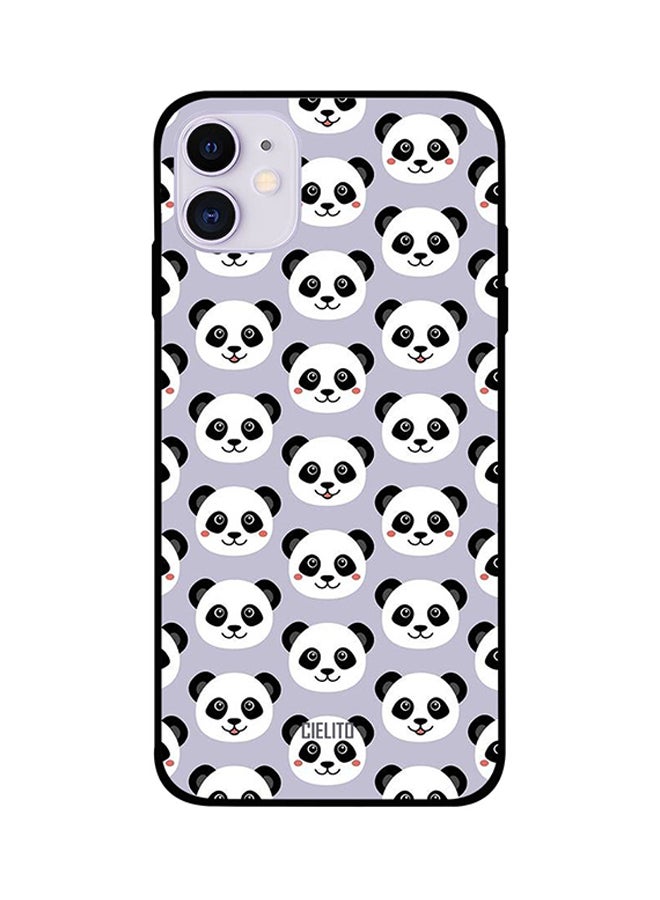 CIELITO Protective Case Cover For iPhone 11 Panda On Purple